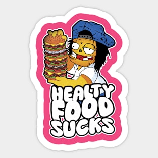 healty food sucks Sticker